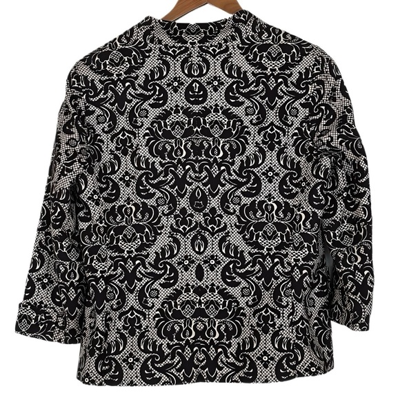 Talbots Black and White Patterned Blazer - Picture 3 of 5